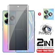 2in1 3D Curved Privacy Tempered Glass For itel S23 Plus 4G 5G 2023 Screen Protector Full Cover Camer
