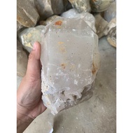 Original rough white quartz stone for home decoration, high energy purification, 14cm, weighs 1.4kg 