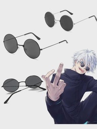 Jujutsu Kaisen Gojo Satoru Cosplay Glasses Eyewear Anime Halloween Black Glasses Costume Props Acces