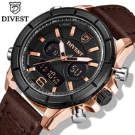 DIVEST Top Brand Luxury Leather Strap Business Fashion Quartz Watch Me