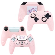Cat Paw Pink Silicone Soft Cover Sticker Skin For Nintendo Switch Pro Sony Dualsense 5 PS5 Controller Case Thumb Stick Grip Cap