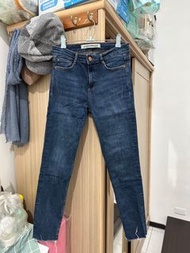 （近全新，僅試穿.下水）日本帶回ZARA 女 中腰牛仔長褲 30吋