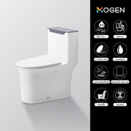 MOGEN MOS66-3(ECO) โถสุขภัณฑ์ชิ้นเดียว พร้อมฝาหม้อน้ำเมลามีน FLUSH SENSOR (ฝา Slow Close)