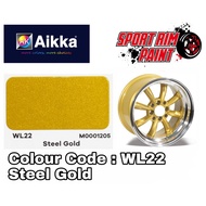 [Sport Rim Paint WL22 STEEL GOLD] AIKKA Sport Rim 2K Paint DIY Cat Tin Spray Sport Rim Cat Kereta Mo