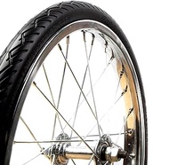 100% Anti-Puncture Cover 16/18x1.25 (32-349) (32-355) | Tannus Airless Tire Mini Velo Brompton | Solid Tire for Urban Folding Bike, Midnight Color (Black), Regular Hardness