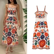 80102 - Floral Print Long Dress (TENC)
