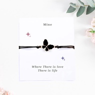 Gelang Kupu Kupu Love Nevertheless bracelet Butterfly DIY Yu na bi Tali VIntage Korea Persahabatan