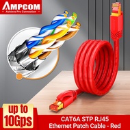 AMPCOM CAT6A STP Network Cable for Ultra-Fast Network Performance - High Speed 10G 500MHz Router Cab