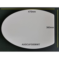 KiaQuest -  NEUCHATEL Zermatt UF AXSCUFS006WT Heavy Duty Soft Close Toilet Seat Cover (UREA) - White