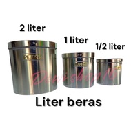 2 liter RICE 1 liter 1/2 liter metal plate