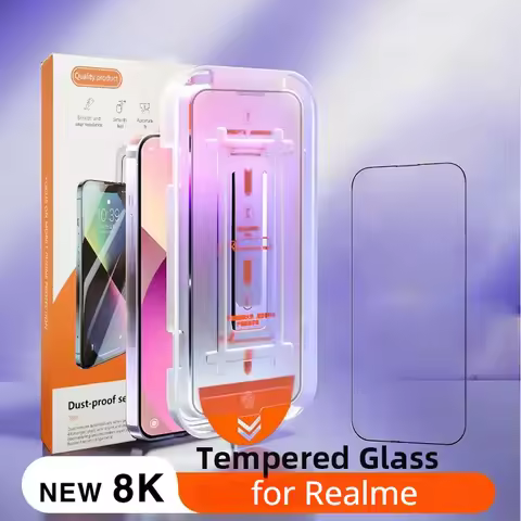 New 8K Tempered Glass For Realme 10Pro GT Neo3 T GT2 Pro Q5 Pro Dust Free Installation Screen Protec