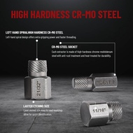 CMVI L-25Pcs Screw Extractor Set Hex Multi-Spline Easy Out Bolt Extractor Set Heavy Duty Metric EZ O