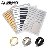 ALMA17MHQ 15 Sheets Ring Size Adjuster, Invisible Silicone Ring Size Reducer,  3-10mm Width EVA Foam