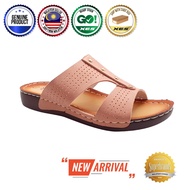 sandal ❀XES Ladies BSLCKL10 Slip-on Comfort Sandals (Black, Pink)☁