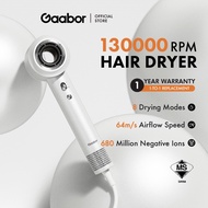 Gaabor Hair Dryer 1400W Moisture Lock Negative Ionic 4 Styling Modes Blue Light Fast Drying HD-M01