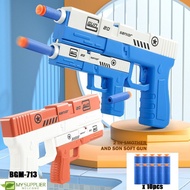 BGM-713 2in1 Glock Sub-Mother Soft-Bullet Gun Children's Simulation Toy Gun and 10pcs Foam Bullets