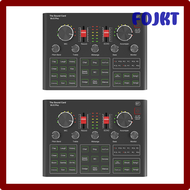 FDJKT 2 set v9x pro sound card, audio mixer for live broadcast recording phone computer PC live recording home ktv voice chat FHDDR