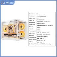 MIZ เคสพีซีตั้งโต๊ะโปร่งใสขนาดเล็กสำหรับเมนบอร์ด M-ATX itx ความยาวการ์ดจอ GPU 320มม. HDD + SSD USB 3