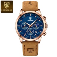 【With BOX】POEDAGAR Sports Luxury Men Quartz Watch Waterproof Chronograph Luminous Date Man Wristwatc