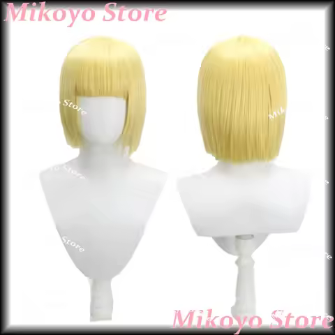 BLEACH Shinji Hirako Cosplay Wig Spiky Yellow Short Bob Synthetic Hair