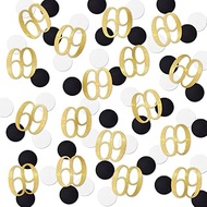Gold Glitter 69 Confetti, 69th Birthday Number Confetti, 200pcs Anniversary Party Table Decoration S