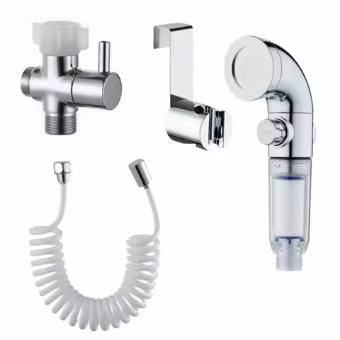 Modern ABS Toilet Bidet Sprayer Set Wall-mounted Bathroom Water Filter Spray Easy Installation