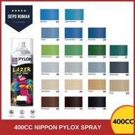400CC NIPPON PAINT PYLOX Lazer Spray Paint (Blue & Green & Brown)