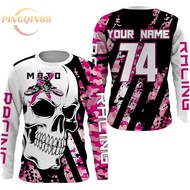 Skull Motox Jersey Custom Number Motocross UPF30+ Girrls Women Dirt Bike Racing Shirt NMS949