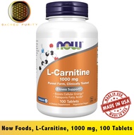NOW Foods L-Carnitine 1000 mg 100 Tablets - [EXP 03/2028]