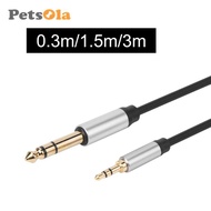 [PETSOLA] 3.5mm to 6.35mm Audio Cable 3.5 mm 1/8 inch Male to 6.35mm 1/4 inch Male for