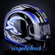 AGV HELM GP 1 R07 |SILVER BLUE BLACK | AGV GP1 R07 SINGGLE