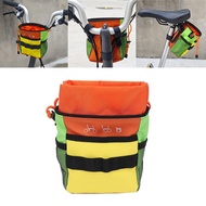 Bike Handlebar Bag Fit for Brompton Waterproofing Nylon Multifunctional Seat Saddle Cycling