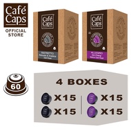 Dolce Gusto Compatible Capsules MIX (Ristretto & Doi Chang) - Cafecaps (2 Boxes X 15 Caps Each) | กา