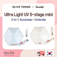 [Olive Young x tanning Sanrio] UV Mini Umbrella (Tanning  Hello Kitty, Pochacco)