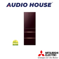 MITSUBISHI MR-WX52G-BR-P  507L 6 DOOR FRIDGE  GLASS BROWN  3 TICKS  W650xH1821xD699MM  1 YEAR WARRAN
