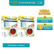 Diabetasol Sweetener 50 Sachets x 2 Boxes (TWIN) EXP:03/2027 [ Farmasi CS ]