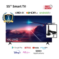 4K HDR Smart TV Android TV | Android 13 | 55 Inch | Google Play | Frameless Display | HDR10 | Netflix Youtube