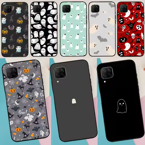 Cute Halloween Ghost Bat For Huawei P20 P40 Lite P60 P30 Pro Nova 5T 9 10 SE 12s 12i 11i Y90 Y70 Y60