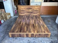 香榭二手家具*全新品工業風集層木色 簡易標準雙人5x6.2尺三分板床組(床箱+床片)-床頭片-床底-床架-套房床組-床板