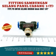 PB 6 04 FITTING 6mm AIR HOSE CONNECTION FITTING 20mm THREAD T BRANCH