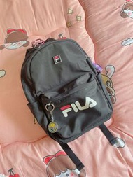 Fila經典款logo黑色耐重後背包