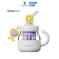 Cocosmile 8314 Coco Flower Desktop Straw Glass Cup 800ml - White