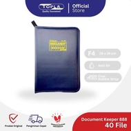 HIJAU MERAH Topla Document Keeper contains 40 Files, Zippered Document Folders, Folio Folders, Diplo