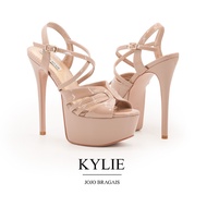 Jojo Bragais Kylie Nude-Glossy 6.5-Inch High Heels | Pageant Heels | Platform Heels