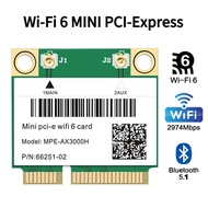 2400Mbps Wifi 6 Mini PCI-E การ์ดไร้สาย Wifi การ์ดสำหรับ Intel AX200 2.4G/5Ghz Bluetooth 5.0 802 .11a