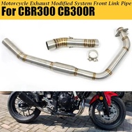 Slip-On 51mm Motorcycle Exhaust Motorbike Elbow System Front Middle Link Pipe Racing For Honda CB300