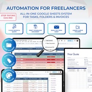 Smart Client Manager Google Sheets | Client Task Tracker | Proposal & Invoice Generator | Freelancer