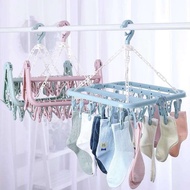 GANTUNGAN FOLDING Square Rotating Clip A-21-18 Clothes Hanger 32 Clips Multipurpose FOLDING Hanger C