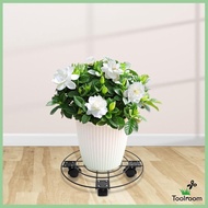 [ Plant Stand with Plant Saucer Rolling Plant Stand Plant Tray Roller with 4 Casters Iron Pallet Trolley for Office Shop