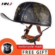 ▬✑Motorcycle Helmet Retro Riding Helmet Scooter Personalized Baseball Cap Half Helmet For Vespa Yama